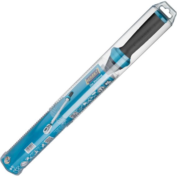 Hazet Drehmomentschlüssel 5111-3CT I Vierkant-Abtrieb 10mm (3/8 Zoll), Umschaltknarre min-max: 20-120 Nm, Werkzeug für Reifenwechsel und Arbeiten an Kfz/Auto und Fahrrad
