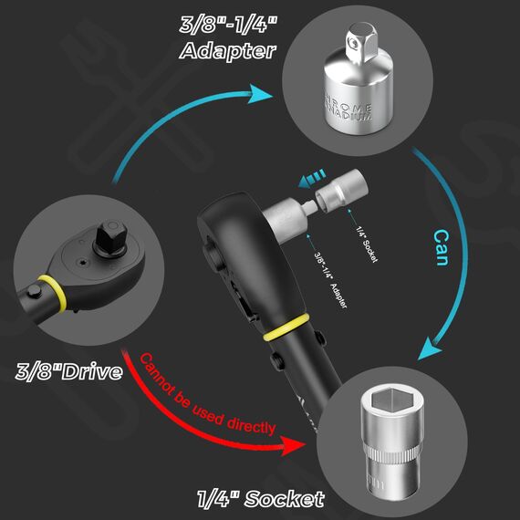 ANPUDS Drehmomentschlüssel 3/8", 5-50Nm Fahrrad & Motorrad Drehmomentschlüssel 27-tlg. Set mit 100/150mm Verlängerungsstange, 3/8"-1/4" Adapter, Zündkerzenhülse, Universalgelenk, Hex und Torx Bits