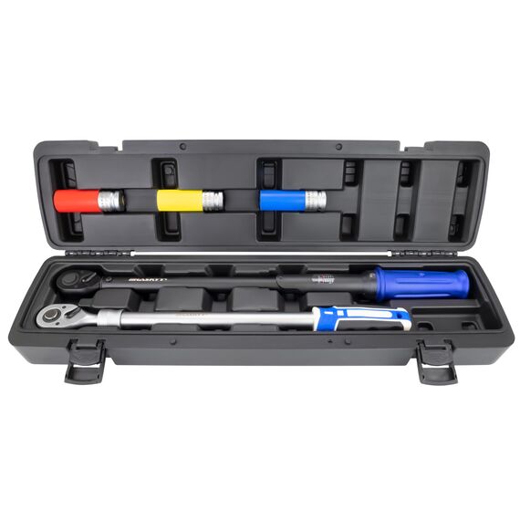HASKYY Radwechsel Set Drehmomentschlüssel 1/2" 40-210Nm mit Teleskopratsche 460-610mm 768Nm inkl. Schlagnüsse Satz SW 17, 19, 21 KFZ Industrie Motorrad Auto