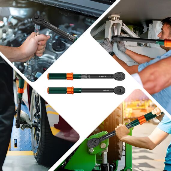 NADOKHI Drehmomentschlüssel 1/2 Zoll, 20-220Nm, 72 Zähne Wende Ratschenkopf Drehmomentschlüssel Auto, ±3% Fehlergenauigkeit, für Reifenwechsel, Motorrad, Auto, LKW Reparatur und Wartung
