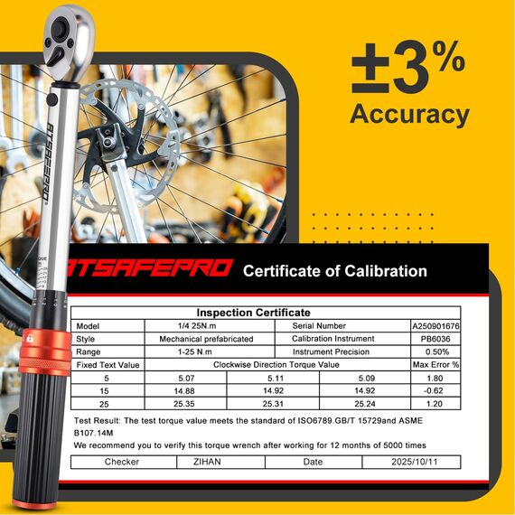 ATsafepro 14-Tlg Klein Drehmomentschlüssel Fahrrad 1-25 Nm 1/4'', Drehmoment Schlüssel Auto, Mit Verlängerungsstange, 3/8 Zoll-Adapter,Steckdosenbits, Für Fahrrad，Motorradreparaturen