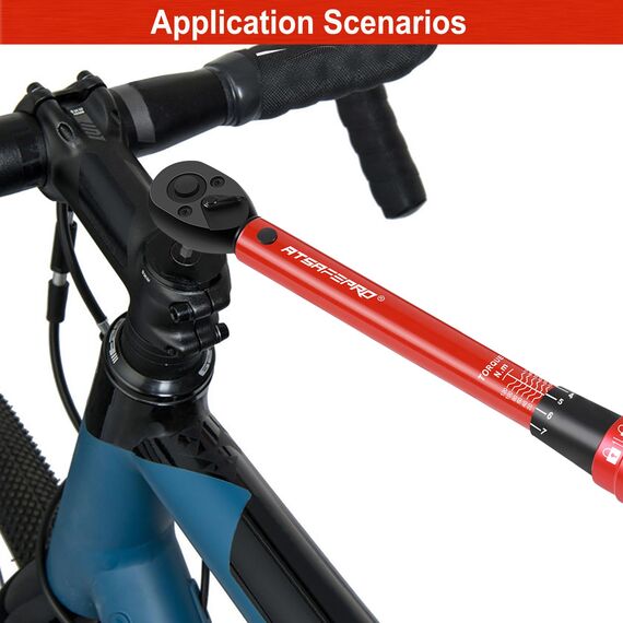 ATsafepro Drehmomentschlüssel 3/8 Zoll, Dual-Direktion einstellbare Fahrrad Drehmomentschlüssel 10-120 Nm, Genauigkeit ± 3% Drive Click Drehmomentschlüssel für Auto, Motorrad, Fahrrad Wartung