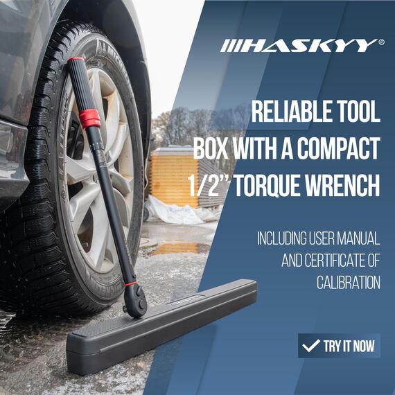 HASKYY Drehmomentschlüssel 1/2" 20-200Nm KFZ Auto PKW Reifen Drehmoment Ratsche Knarre Schlüssel
