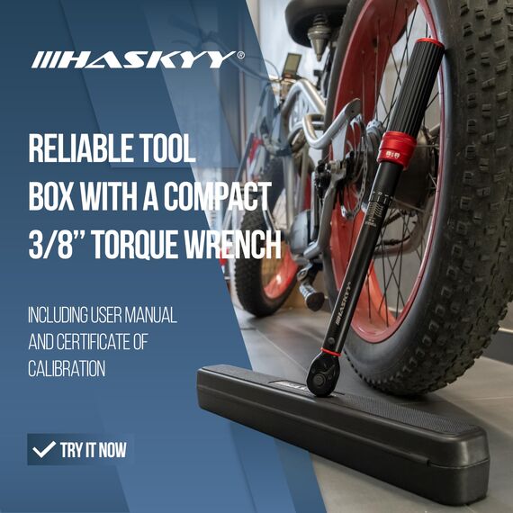 HASKYY Drehmomentschlüssel 3/8" 20-120Nm Motorrad Quad Drehmoment Ratsche Knarre Schlüssel