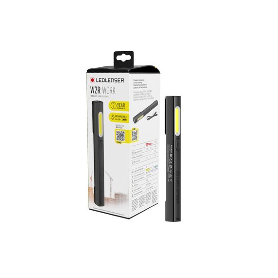 Ledlenser W2R Work Stablampe LED Werkstatt | KFZ Lampe 220 Lumen | LED Baulampe mit Akku und 7 Stunden Leuchtdauer | Werkstattlampe | Lampe zum Arbeiten | Arbeitsleuchte aufladbar