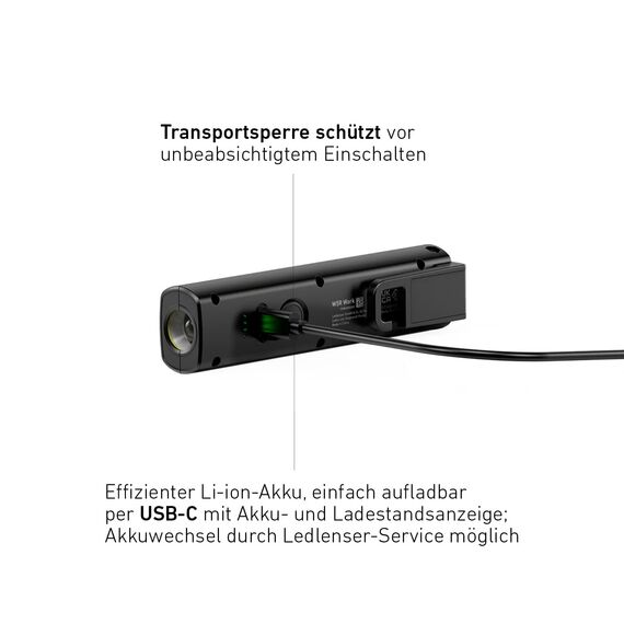 Ledlenser W5R Work Stablampe LED Werkstatt | KFZ Lampe 600 Lumen | LED Baulampe mit Akku | 6 Stunden Leuchtdauer | Werkstattlampe | Lampe zum Arbeiten | Arbeitsleuchte aufladbar | 170m Leuchtweite