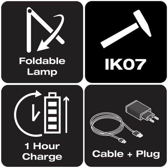 Osram LEDIL406 LEDinspect Fast Charge SLIM500, schlanke Inspektionsleuchte, 5700K, wiederaufladbare LED Arbeitsleuchte, magnetisch, biegsam, inkl. Haken