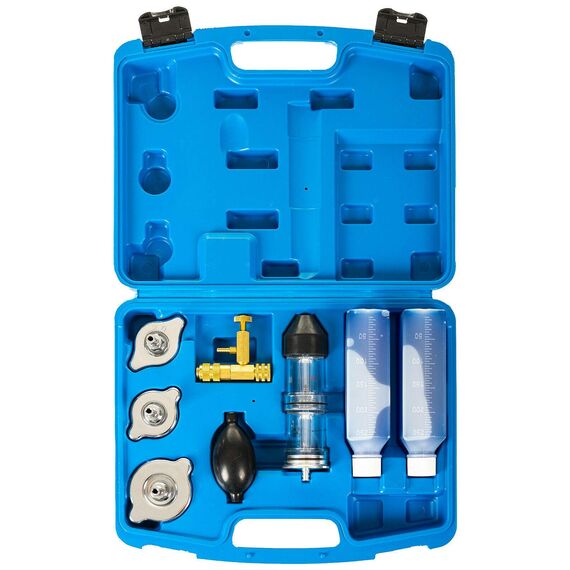 RELD Profi Zylinderkopfdichtung Tester Lecktester CO2 Universal für alle Autos und Motorräder Test Zylinderkopf Dichtung Rapid Engine Leak Detector mit 500ml Reaktionsflüssigkeit