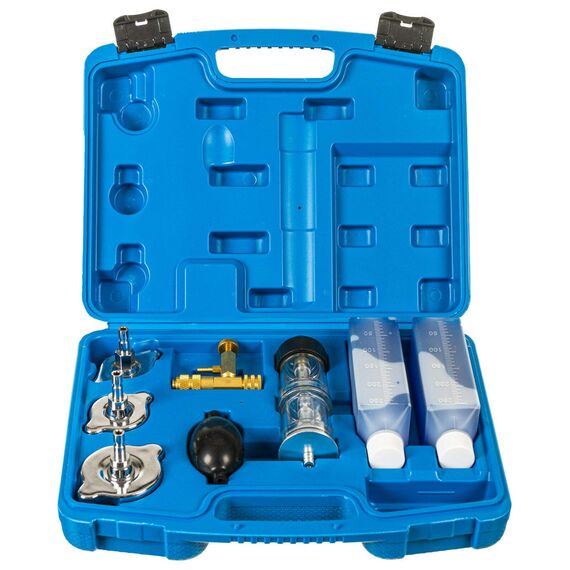 RELD Profi Zylinderkopfdichtung Tester Lecktester CO2 Universal für alle Autos und Motorräder Test Zylinderkopf Dichtung Rapid Engine Leak Detector mit 500ml Reaktionsflüssigkeit