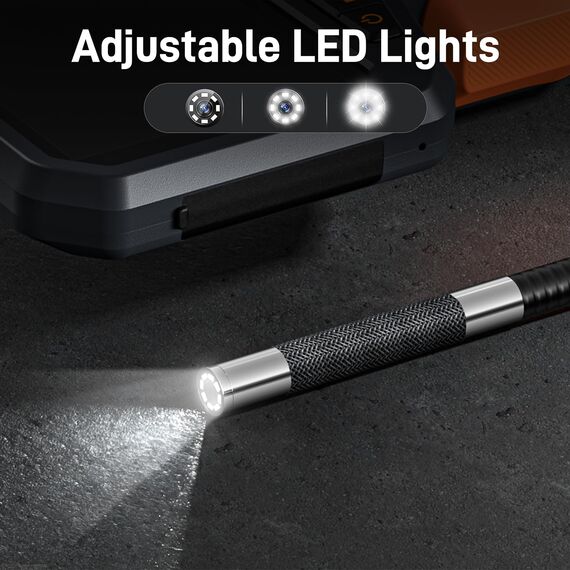 Teslong 1080P Endoskopkamera mit Licht, 4,5 Zoll LCD-Bildschirm Endoskopkamera Beweglicher Kopf, 8,5mm Drehbar Endoskopkamera, Endoskop Kamera, Inspektionskamera Rohrkamera Kanalkamera (1,55 Meter)