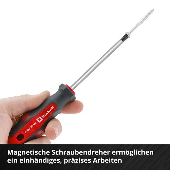 Original Einhell E-CASE 80-tlg. Werkzeugkoffer (Werkzeug-Set im robusten, stapelbaren Kunststoffkoffer als ideale Grundausstattung für den Haushalt, die Werkstatt oder unterwegs)