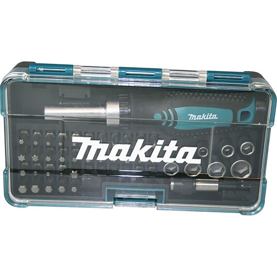 Makita E-10883 Werkzeugset 221tlg & Ratschen und Bit-Set 47-teilig, B-36170, Mehrfarbig
