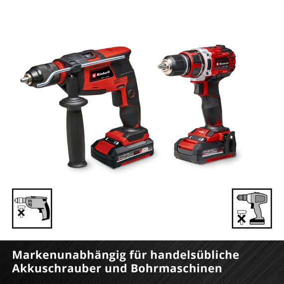 Original Einhell E-Case 79-tlg. Werkzeugkoffer Umzug (Schlosserhammer, Zangen, Bit-Zubehör, Abbrechklingenmesser, Maßband, Wasserwaage, Gabel-Ringschlüssel, Systemkoffer)