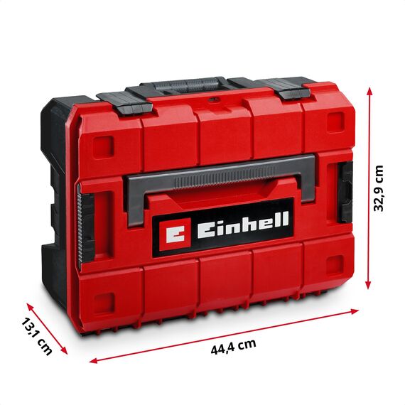 Original Einhell E-CASE 80-tlg. Werkzeugkoffer (Werkzeug-Set im robusten, stapelbaren Kunststoffkoffer als ideale Grundausstattung für den Haushalt, die Werkstatt oder unterwegs)