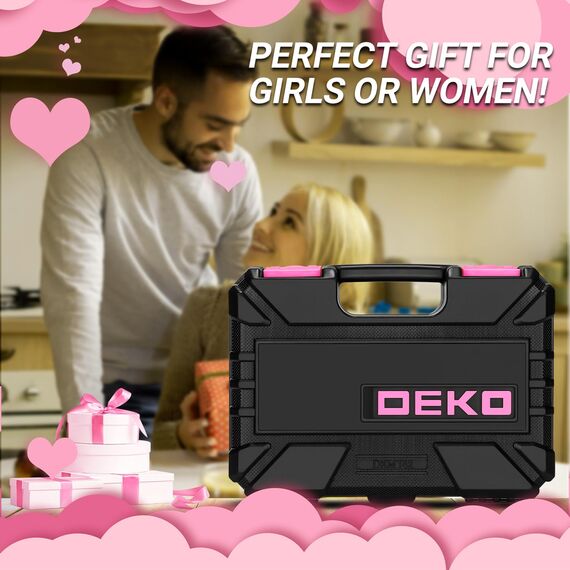 Werkzeugkoffer Werkzeugkasten Werkzeug Koffer Werkzeugset　Werkzeugbox：DEKOPRO　Werkzeugkiste Bestückt　42-tlg.　Universal Komplett mit Werkzeuge Handwerkzeug　－ für Frauen zum Haushalt Werkstatt DIY