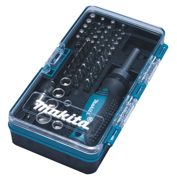 Makita E-10883 Werkzeugset 221tlg & Ratschen und Bit-Set 47-teilig, B-36170, Mehrfarbig