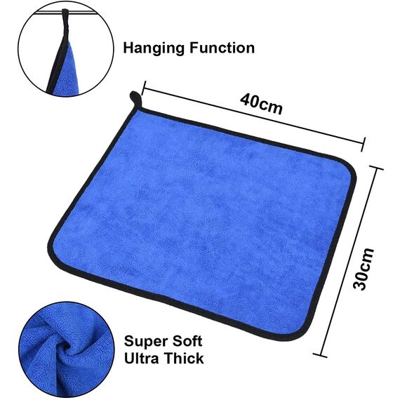 URAQT Mikrofasertücher Auto,12 PCS 500GSM Mikrofasertücher Multifunktionales Motorrad Fusselfreie Handtuch, Reinigungstuch Microfasertuch für Auto Haushalt Küche Fenster - 30x40CM