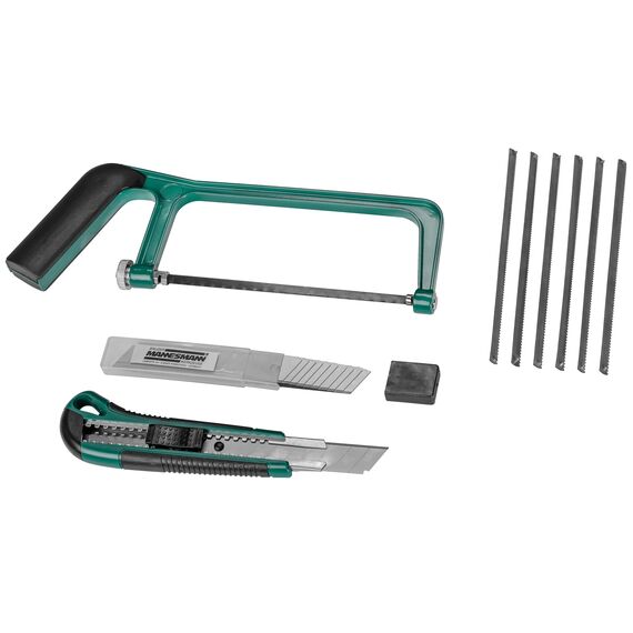 Brüder Mannesmann Werkzeugkoffer, 124-teilig, aus Aluminium - Werkzeugsatz mit Schraubendrehern, Zangen, Bitsatz, Steckschlüsselsatz, Säge und mehr - Werkzeug aus Chrom-Vanadium-Stahl | M29072