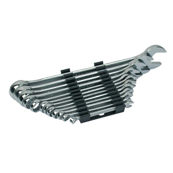 Brüder Mannesmann Werkzeuge M29032 Werkzeugkoffer, 47-teilig, Grün (Matt), (L x B x H) 335 x 335 x 195 mm & M19652 Gabelringschl DIN 3113 Satz, 12-tlg