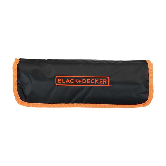 BLACK+DECKER Auto Zubehör-Set 77-teilig mit Drehmomentschlüsseln fürs Auto, Schraubendreher-Set Bit-Set für Auto Kfz Werkzeug-Set in einer Rolltasche mit Autowerkzeug-Zubehör - A7063