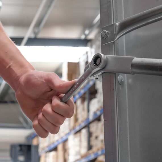 HASKYY Ratschenschlüssel Satz 8-32mm Ring Maul Ratsche Schlüssel 72 Zähne Feinverzahnt Werkzeug Set 13 tlg. im Koffer - Werkstatt, Industrie, KFZ