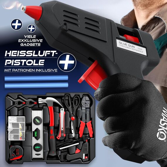 MASKO® Werkzeugkoffer 1400-teilig gefüllt | Werkzeugset im Aluminiumkoffer | Werkzeugkasten mit Rollen | Werkzeugkiste Haushalt, Haus, Hobby, KFZ | Trolley-Funktion | Werkzeugwagen Handwerkzeug