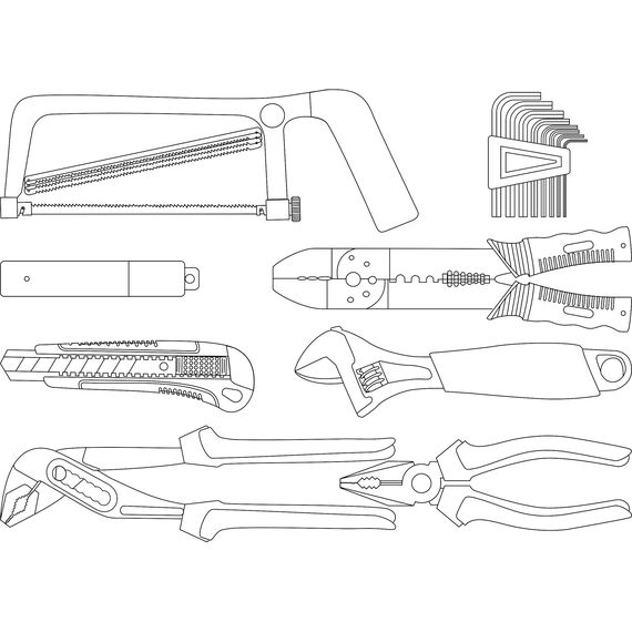 Brüder Mannesmann Werkzeugkoffer, 124-teilig, aus Aluminium - Werkzeugsatz mit Schraubendrehern, Zangen, Bitsatz, Steckschlüsselsatz, Säge und mehr - Werkzeug aus Chrom-Vanadium-Stahl | M29072