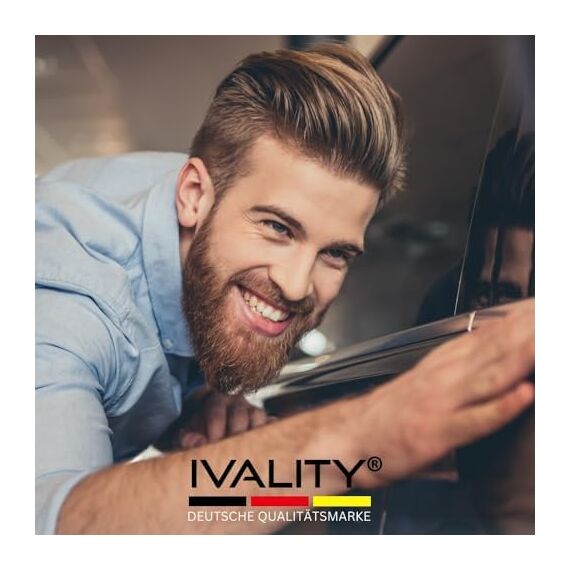 Ivality® Auto Trockentuch Klein 40x40 cm – 1800 GSM Ultra Saugstarke Mikrofasertücher für Autopflege und Motorrad, Fusselfreies, Lack-schonendes Twisted Towel Microfasertücher - Rot