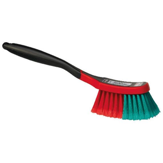 Vikan 525252 Multibürste/Felgenbürste, 310 mm x 290 mm, Weiche gesplisste Borsten, Schwarz – Premium-Bürste zur Felgenreinigung