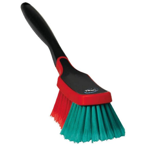 Vikan 525252 Multibürste/Felgenbürste, 310 mm x 290 mm, Weiche gesplisste Borsten, Schwarz – Premium-Bürste zur Felgenreinigung