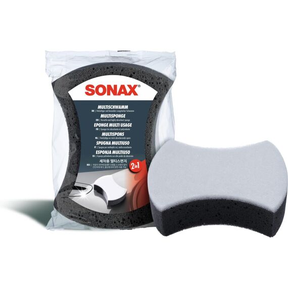 SONAX MultiSchwamm (1 Stück) besonders saugstarker Alleskönner für die Autoreinigung | AR-Nr. 04280000