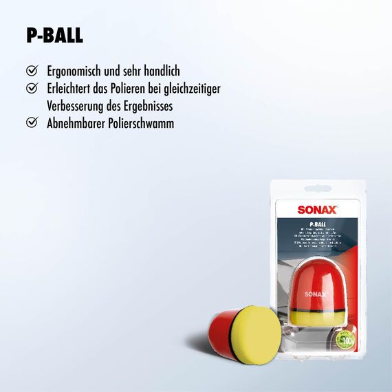 SONAX P-Ball (1 Stück) mühelos und schnell zum perfekten Polierergebnis | Art-Nr. 04173410
