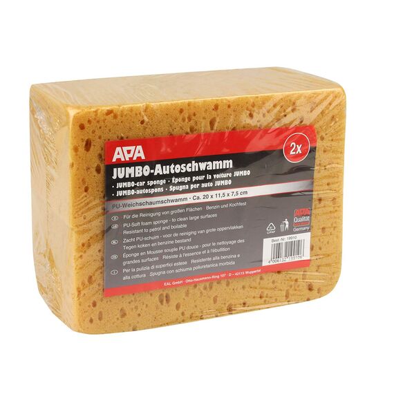 APA 19910 Jumbo-Autoschwamm Scheibe, 2 Stück (Packung mit 2)