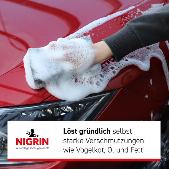 NIGRIN Auto-Shampoo Konzentrat, auch für hartnäckige Verschmutzungen, 3 Liter