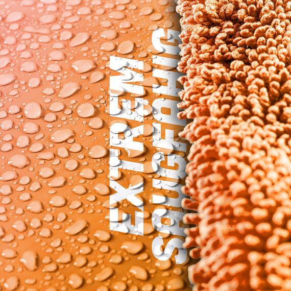 Nuke Guys Gamma Dryer S | Ultra saugstarkes handliches Trockentuch 1400 GSM orange 40x40cm | Fusselfrei, abgerundete sanfte Fasern, kratzerfrei | Premium Mikrofasertuch für Auto Motorrad Fahrrad