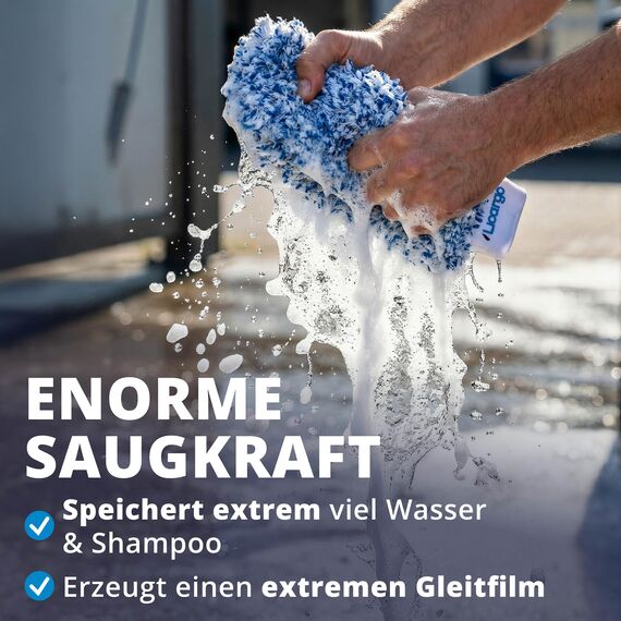 LICARGO Premium Mikrofaser Autowaschhandschuh - Ultra-Weich & Lackschonend - Extrem Saugstarker Waschhandschuh Auto für Kratzfreie Wäsche - Langlebig & Formstabil - Car Wash Mitt für Lack & Felgen