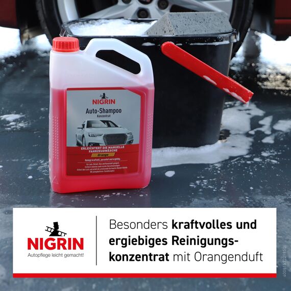 NIGRIN Auto-Shampoo Konzentrat, auch für hartnäckige Verschmutzungen, 3 Liter