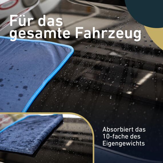 Aurum-Performance® Auto Trockentuch 90x60 cm extrem saugstark & lackschonend - KFZ Autopflege Microfasertuch 100% fusselfrei & waschbar - Auto Mikrofasertücher, Microfaser-Tuch
