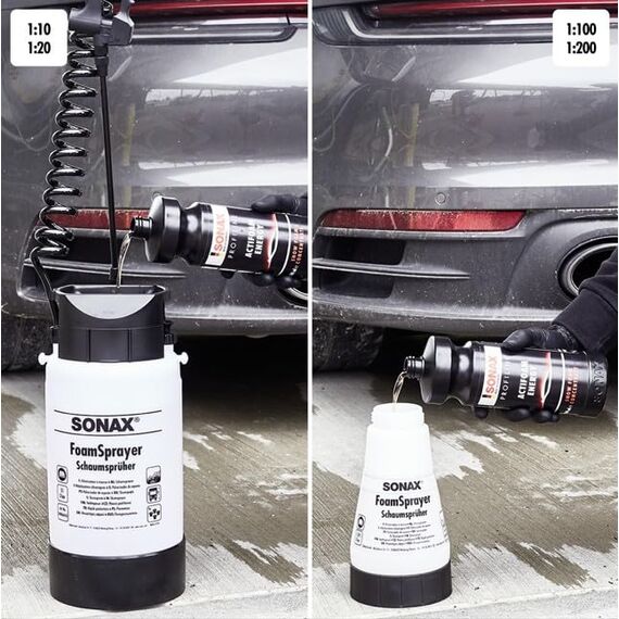 SONAX PROFILINE ActiFoam Energy (1 Liter) stark schmutzlösendes SnowFoam Schaumshampoo für die Fahrzeugwäsche | Art-Nr. 06183000