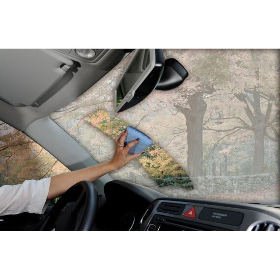 ALCLEAR 950014 Antibeschlagschwamm 13x10x3,5 cm, Ultra-Mikrofaser Schwamm gegen Beschlagene Autoscheiben, für Windschutzscheibe, Seitenscheiben & Spiegel. Auto Innenraum trocken halten