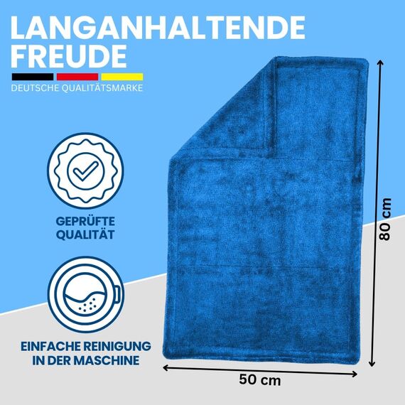Ivality® Auto Trockentuch XXL 80x50 cm – 1400 GSM Ultra Saugstarke Mikrofasertücher für Autopflege und Motorrad, Fusselfreies, Lack-schonendes Twisted Towel Microfasertuch