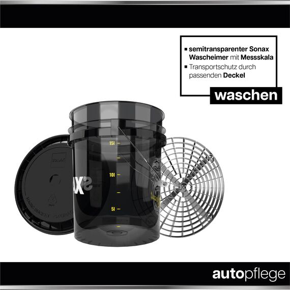 Felgenreiniger Set | Sonax Felgenbeast 500ml + Auto Wascheimer 20l mit Sieb und Deckel + Waschhandschuh + Pinsel + Ceramic Quick Detailer + Ceramic Shampoo + Mikrofasertuch