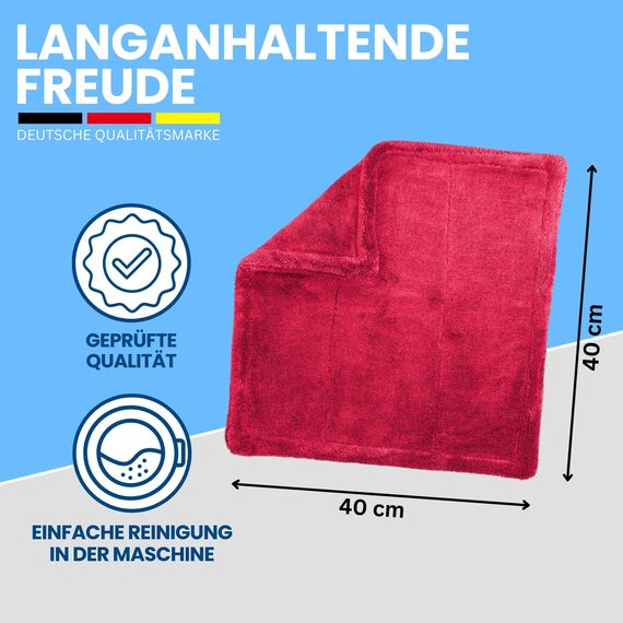 Ivality® Auto Trockentuch Klein 40x40 cm – 1400 GSM Ultra Saugstarke Mikrofasertücher für Autopflege und Motorrad, Fusselfreies, Lack-schonendes Twisted Towel Microfasertuch