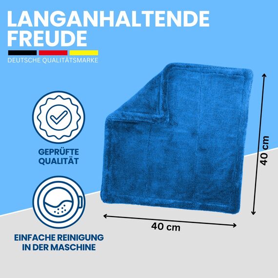 Ivality® Auto Trockentuch Klein 40x40 cm – 1400 GSM Ultra Saugstarke Mikrofasertücher für Autopflege und Motorrad, Fusselfreies, Lack-schonendes Twisted Towel Microfasertuch