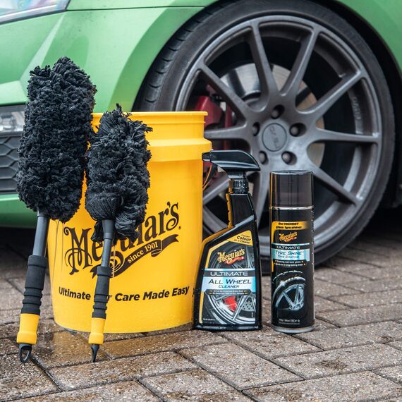 Meguiar's Supreme Wheel Brush - Felgenbürste Auto - Felgenreiniger Alufelgen - Sanfte + effektive Bürste für alle Felgentypen und Felgenoberflächen - Größe: Large 47x10cm