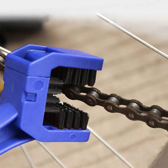 Ketten Reinigungsbürste kettenbürste Sauberen Bürste zur Reinigung von Motorrad-, Fahrrad- oder Rollerketten (blau)