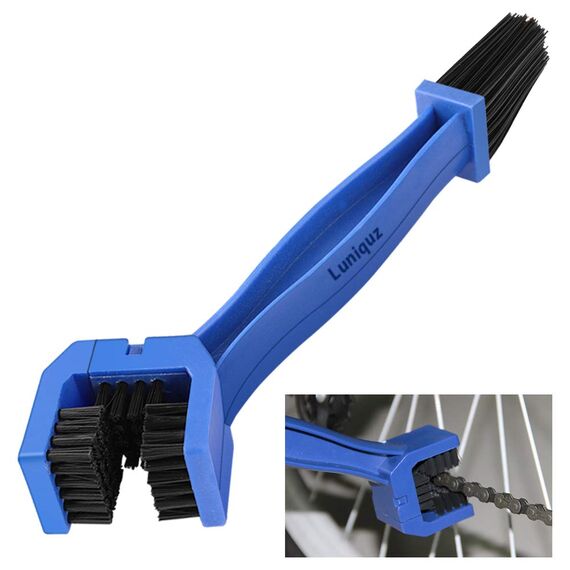 Ketten Reinigungsbürste kettenbürste Sauberen Bürste zur Reinigung von Motorrad-, Fahrrad- oder Rollerketten (blau)
