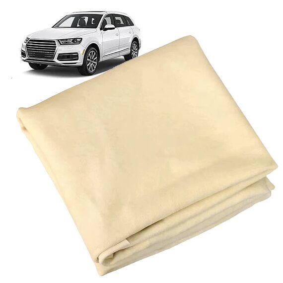 Shonye 30x40cm - Natürliches Hirschleder-Reinigungstuch, 1 Auto-Rehleder-Handtuch, Super Saugfähiges und Schnell trocknendes Auto-Ledertuch