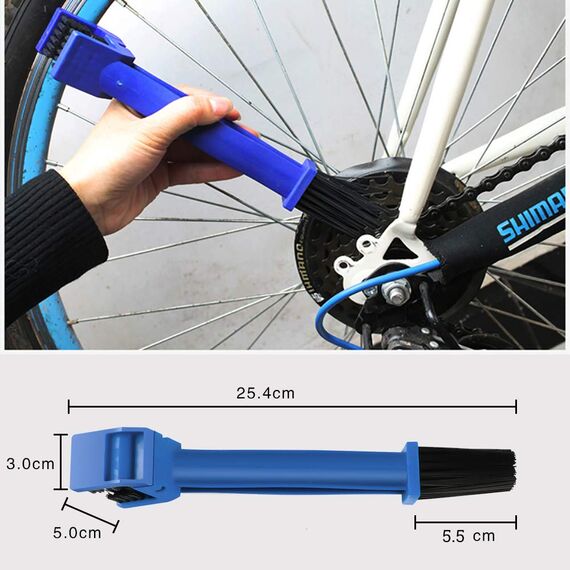 Ketten Reinigungsbürste kettenbürste Sauberen Bürste zur Reinigung von Motorrad-, Fahrrad- oder Rollerketten (blau)