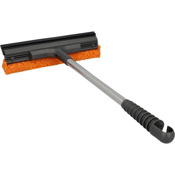 NIGRIN Scheibenreiniger 240 x 410 mm, mit Abziehlippe und Gummischwamm, Länge: 41 cm, grau